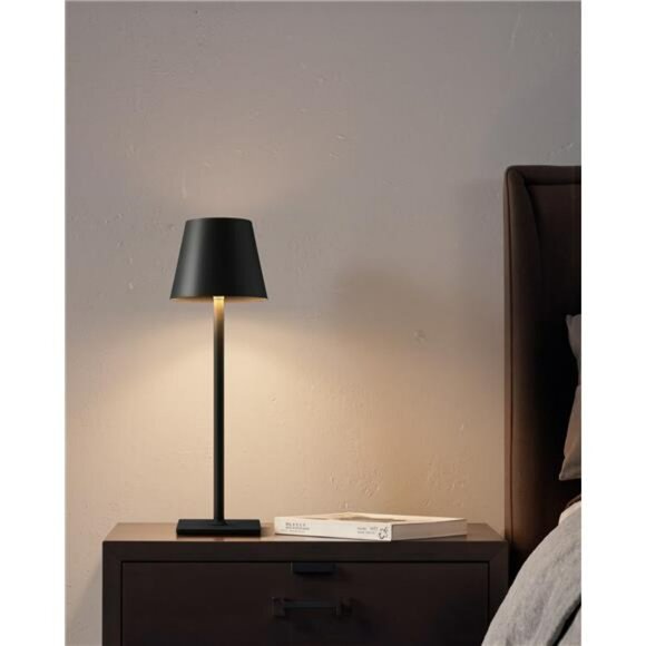 cordless rechargeable table lamp dimmable led portable light for bedroom patio - Picture 6 of 7